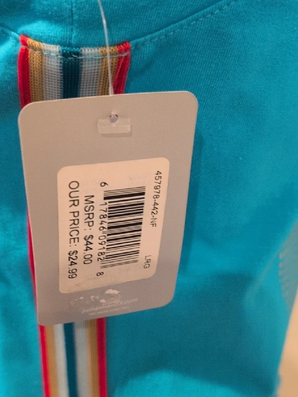 Jordan Girls Turquise Sleeveless Zip-Up Hoodie Size Large (12-14) NWT